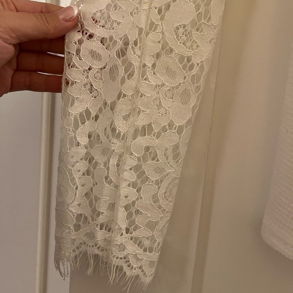 Lace long sleeve white sweater - Picture 2 of 3
